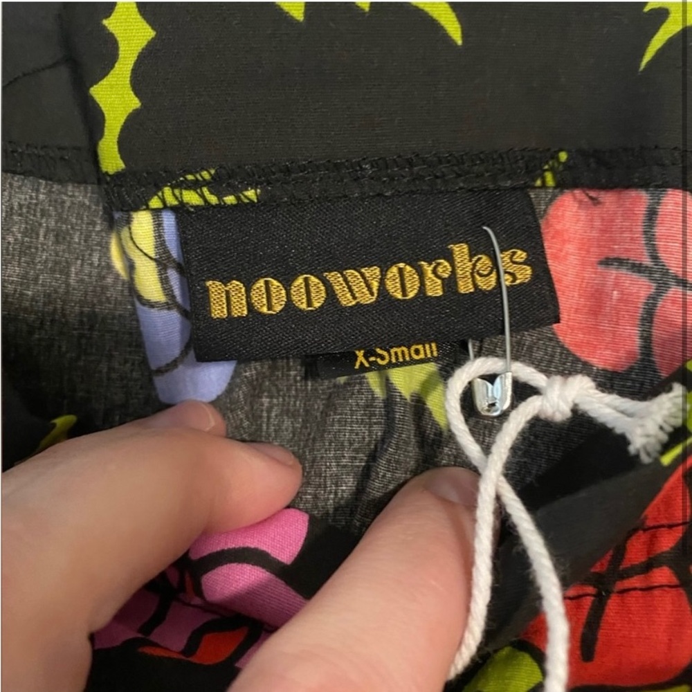 Nooworks overalls in electric rose print. - Picture 5 of 7